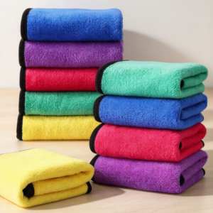 Multicolor Coral Fleece Microfiber Cleaning Cloths, 10-Pack 11.8x15.7