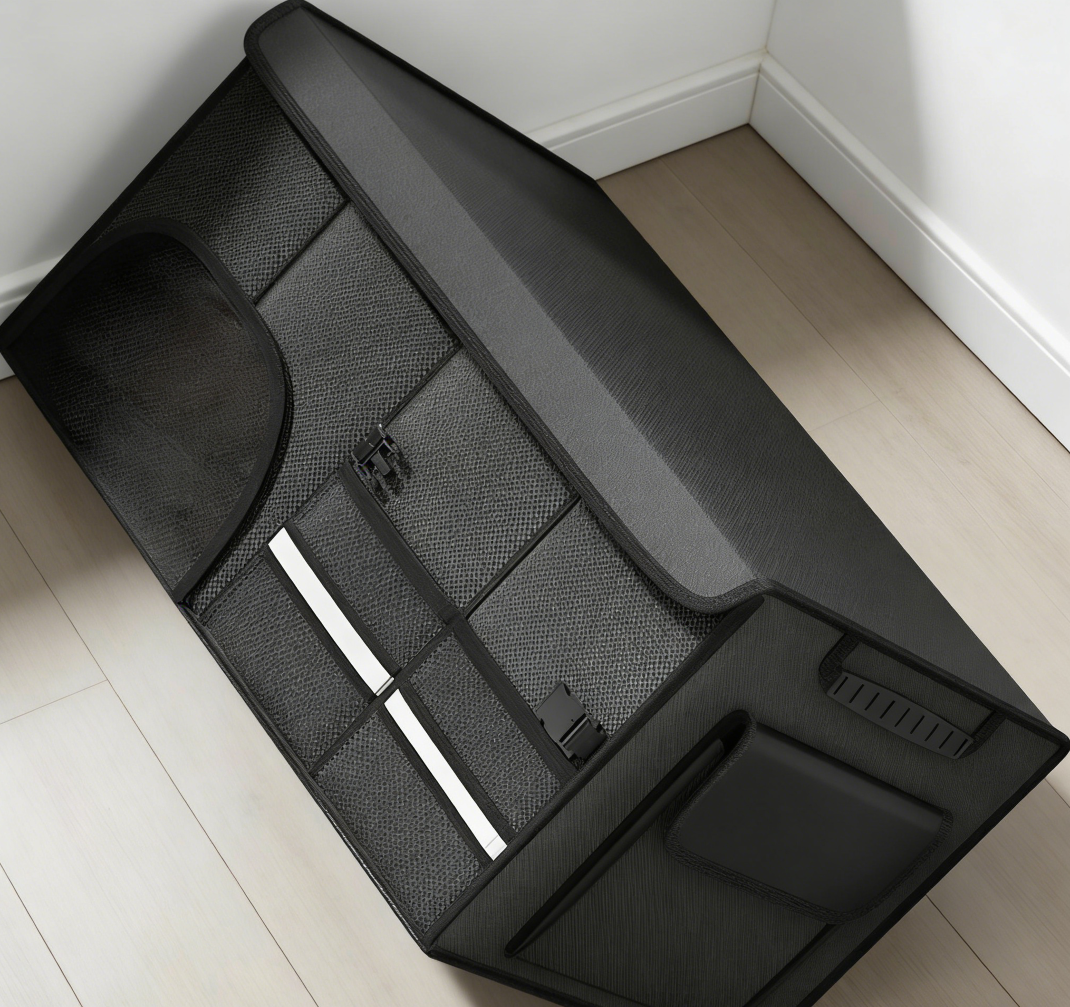 2-Piece Oxford Fabric Collapsible Car Storage Boxes with Lid - Image 2