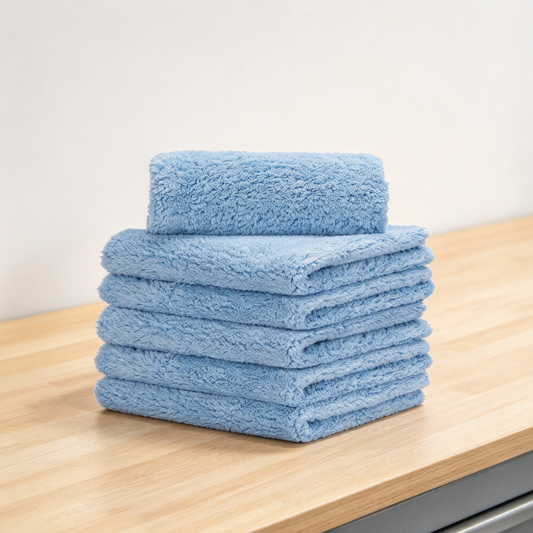 Plush Edgeless 450GSM Microfiber Car Towels, 6-Pack 16x16 - Image 2