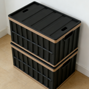 3-Piece Heavy-Duty Plastic Stackable Car Interior Storage Boxes