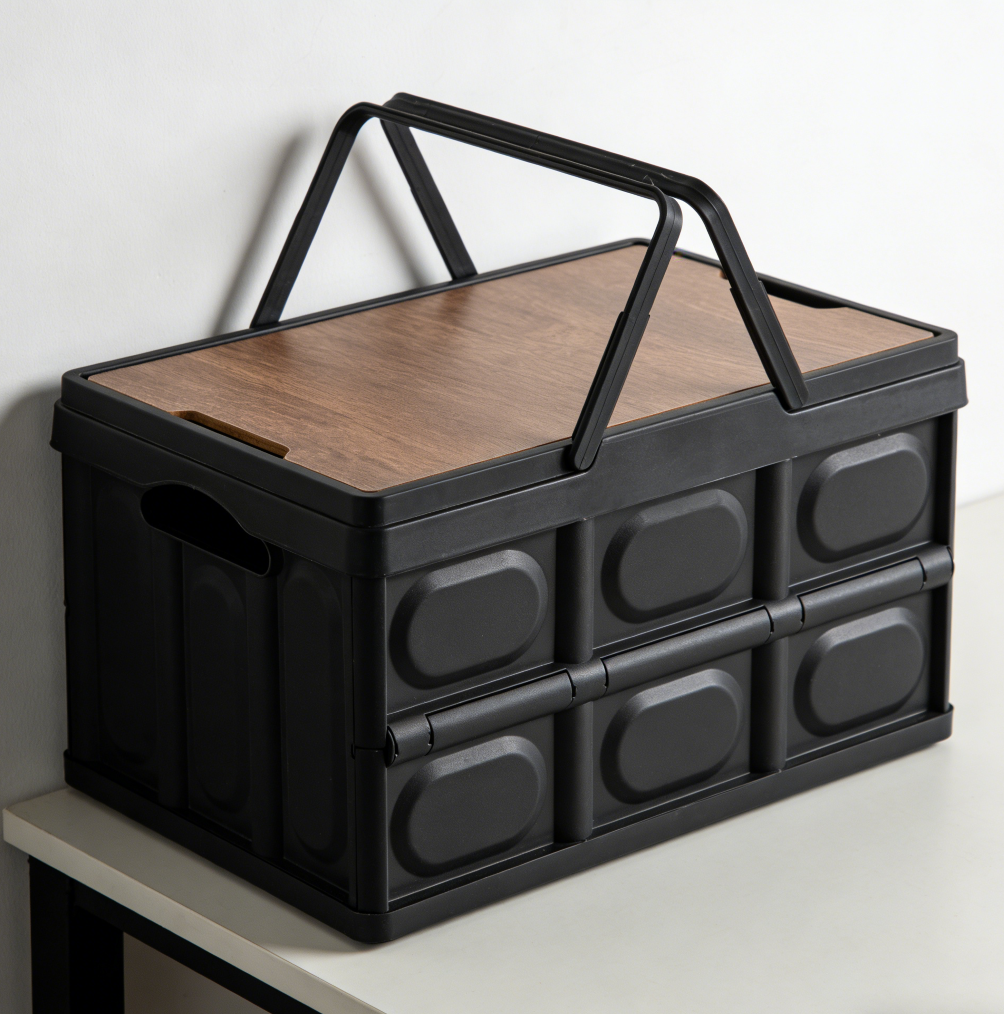 3-Piece Portable Collapsible Car Boot Storage Boxes with Lid - Image 2