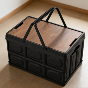 3-Piece Portable Collapsible Car Boot Storage Boxes with Lid