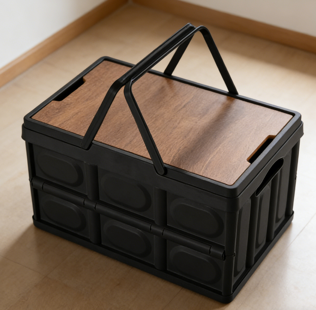 3-Piece Portable Collapsible Car Boot Storage Boxes with Lid