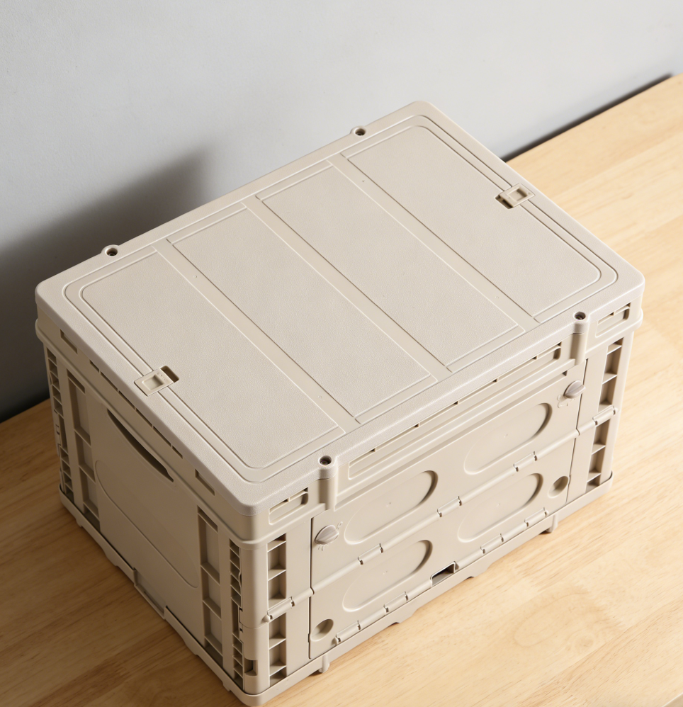 2-Piece Stackable Collapsible Car Storage Boxes with Side Doors - Image 2