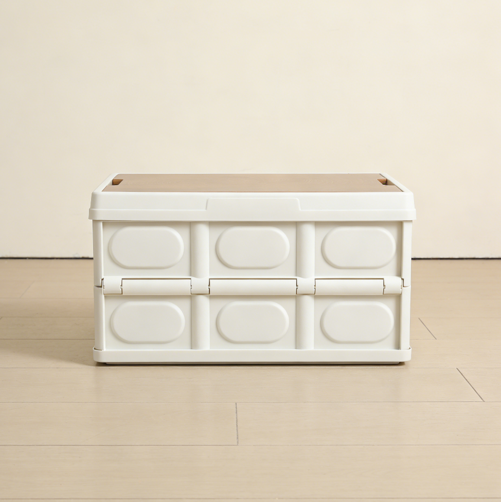 2-Piece Multipurpose Portable Plastic Folding Car Boot Storage Boxes with Lid - Image 2