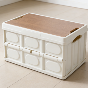 2-Piece Multipurpose Portable Plastic Folding Car Boot Storage Boxes with Lid