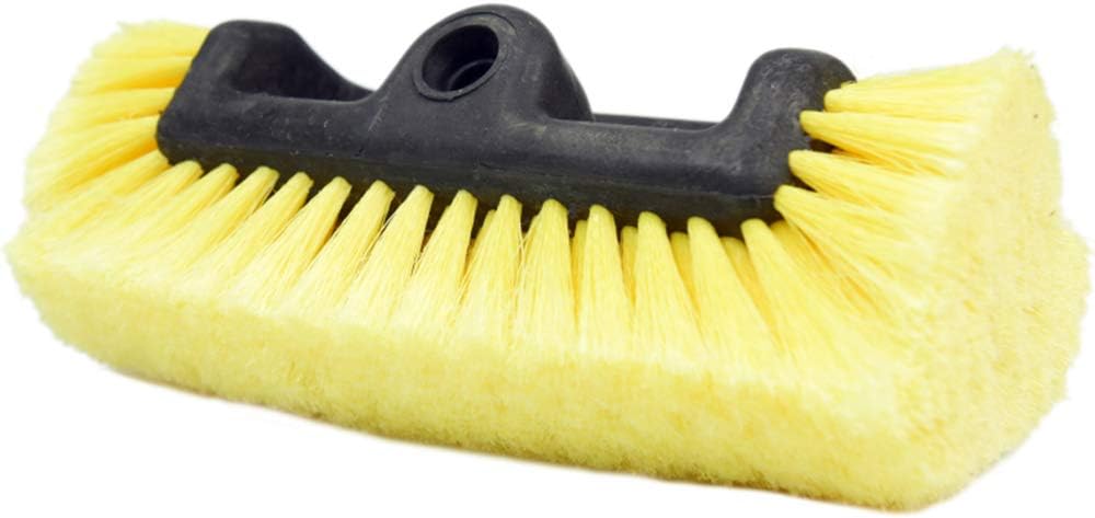 10-Inch Soft Bristle Car Wash Brush Head, Yellow