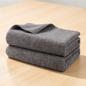 Large Absorbent Microfiber Drying Towels, 2-Pack 31x24 Grey