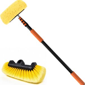 16FT Telescopic Car Wash Brush with 12-Inch Soft Bristle