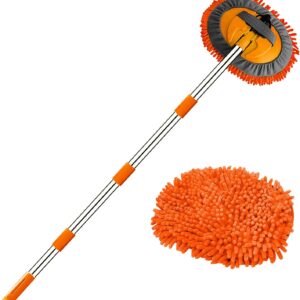Long-Handle Chenille Microfiber Car Wash Mop, 63-Inch