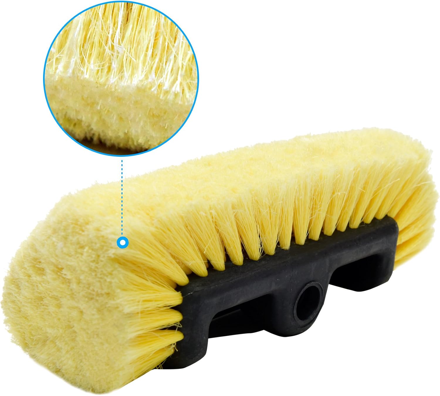 10-Inch Soft Bristle Car Wash Brush Head, Yellow - Image 2